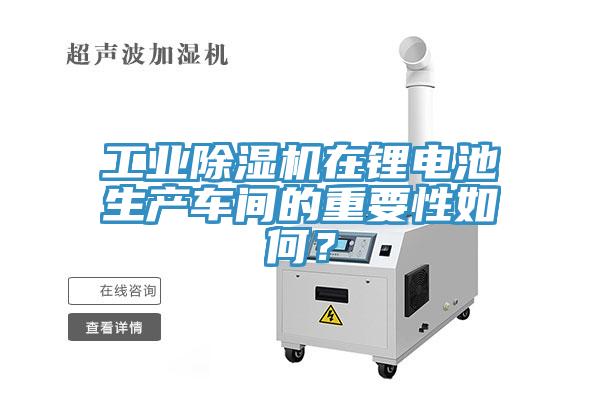 工業(yè)除濕機(jī)在鋰電池生產(chǎn)車間的重要性如何？