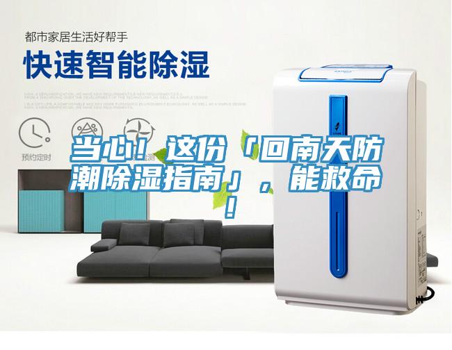 當(dāng)心！這份「回南天防潮除濕指南」，能救命！