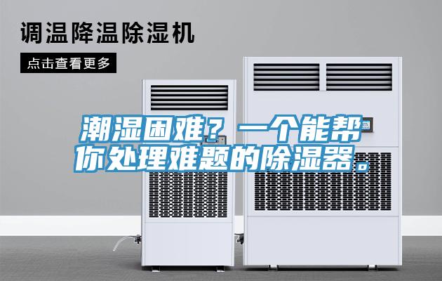 潮濕困難？一個能幫你處理難題的除濕器。