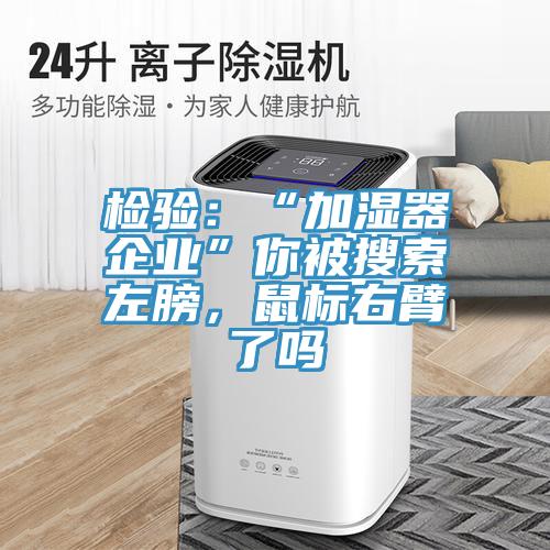 檢驗(yàn)：“加濕器企業(yè)”你被搜索左膀，鼠標(biāo)右臂了嗎