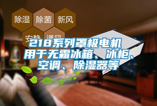 218系列罩極電機(jī) 用于無霜冰箱、冰柜、空調(diào)、除濕器等
