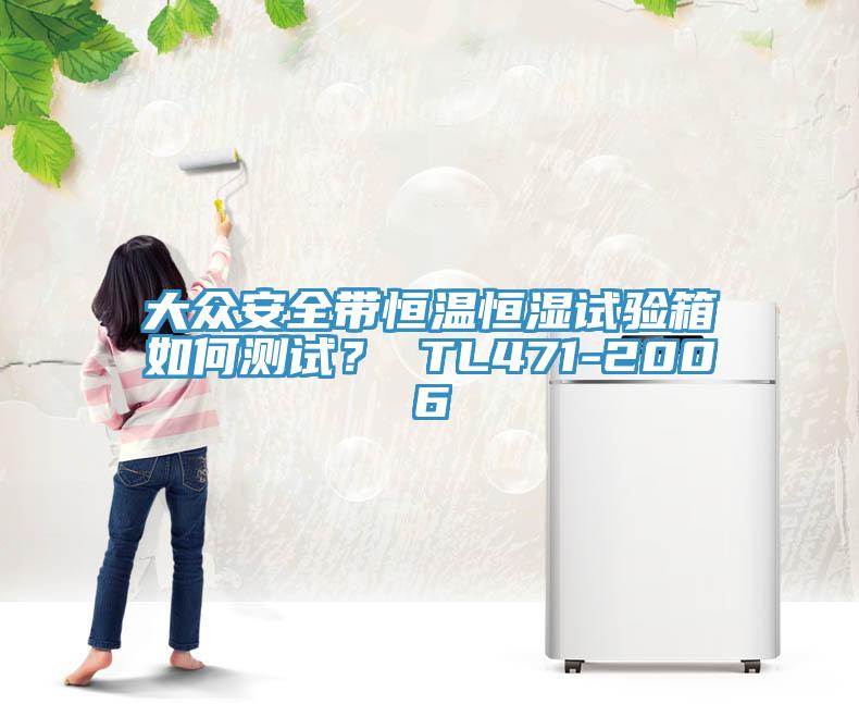 大眾安全帶恒溫恒濕試驗箱如何測試？ TL471-2006