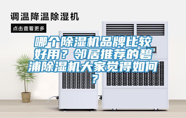 哪個除濕機品牌比較好用？鄰居推薦的碧浦除濕機大家覺得如何？