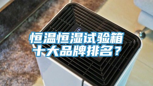 恒溫恒濕試驗箱十大品牌排名？