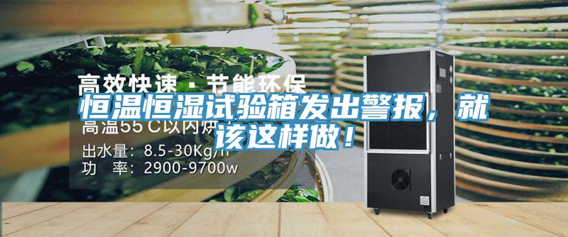 恒溫恒濕試驗(yàn)箱發(fā)出警報(bào)，就該這樣做！