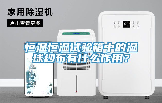 恒溫恒濕試驗箱中的濕球紗布有什么作用？