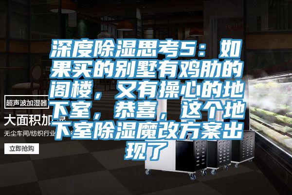 深度除濕思考5：如果買的別墅有雞肋的閣樓，又有操心的地下室，恭喜，這個(gè)地下室除濕魔改方案出現(xiàn)了