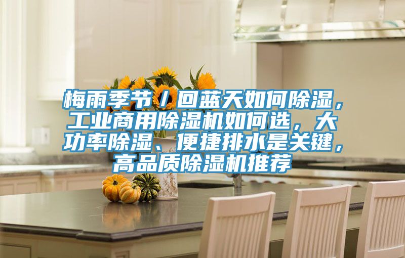 梅雨季節(jié)／回藍(lán)天如何除濕，工業(yè)商用除濕機(jī)如何選，大功率除濕、便捷排水是關(guān)鍵，高品質(zhì)除濕機(jī)推薦