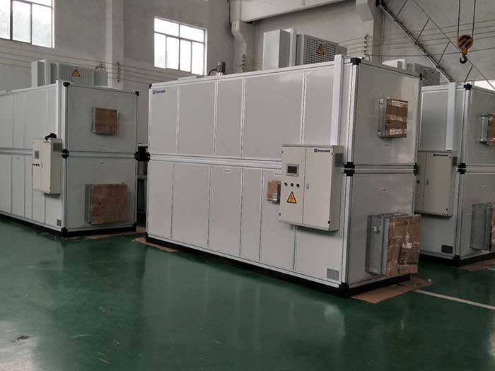 濟(jì)南銘威化工鋰電池鈷酸鋰零下40℃露點(diǎn)，三臺全新風(fēng)轉(zhuǎn)輪除濕機(jī)組